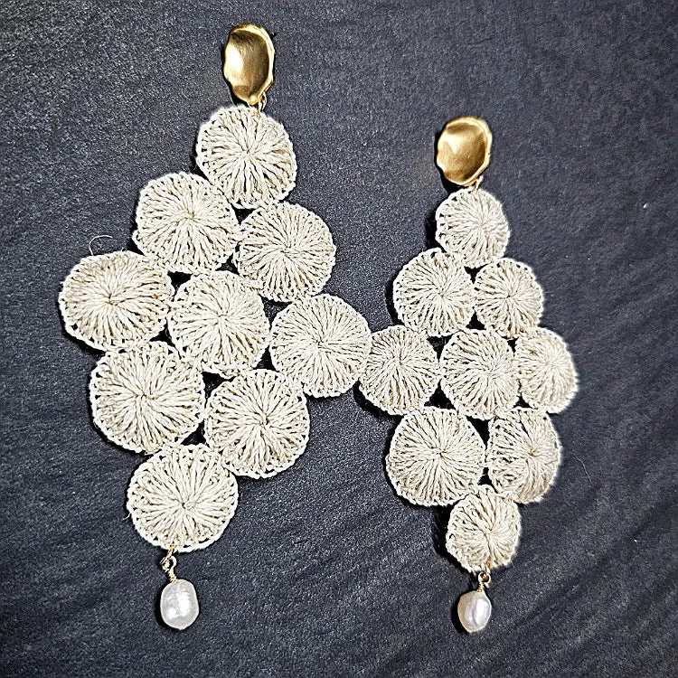 Beaded cluster earrings-BILUM AND BILAS MALALO CHANDELIER EARRINGS