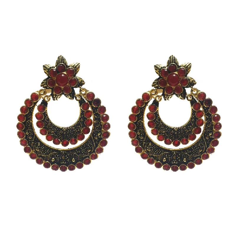 Threader style earrings-HANDMADE KUNDAN EARRINGS SOLD BY PER PAIR PACK' 40-~50 MM