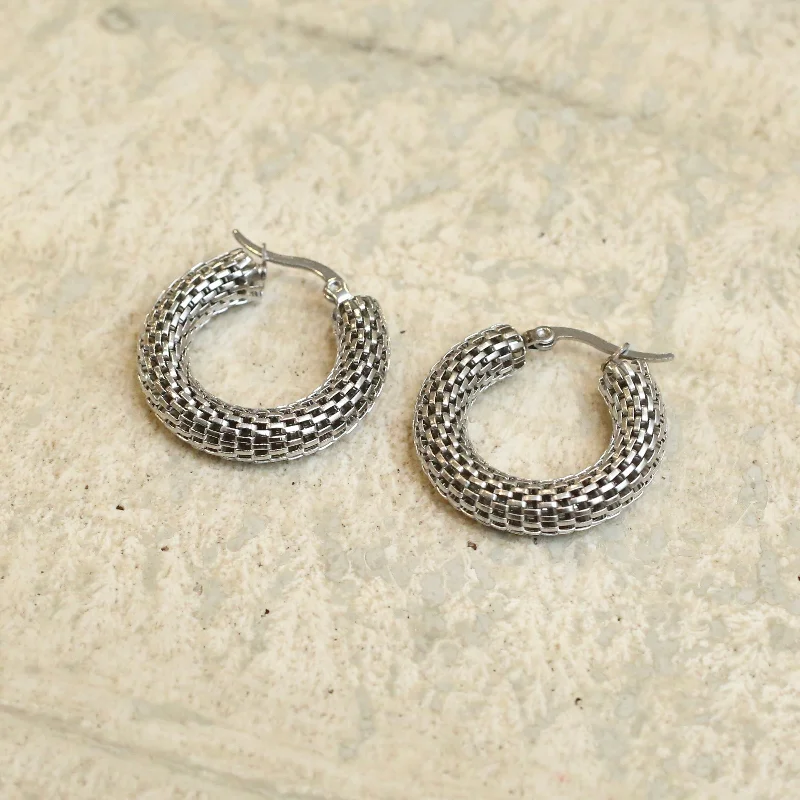 Organic shape earrings-Disco Tube Hoop Earrings