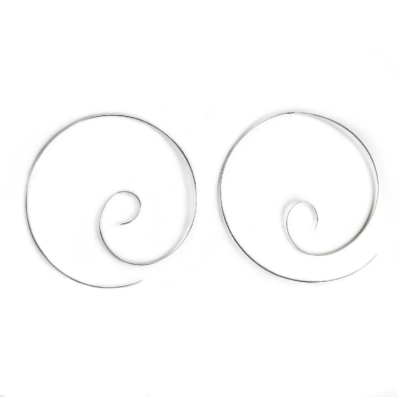 Geometric hoop earrings-Tornado hoops