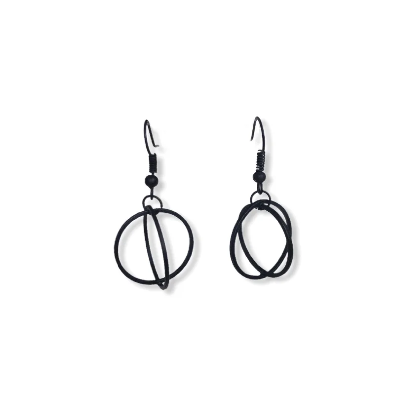 Geometric hoop earrings-Interlocking Earrings