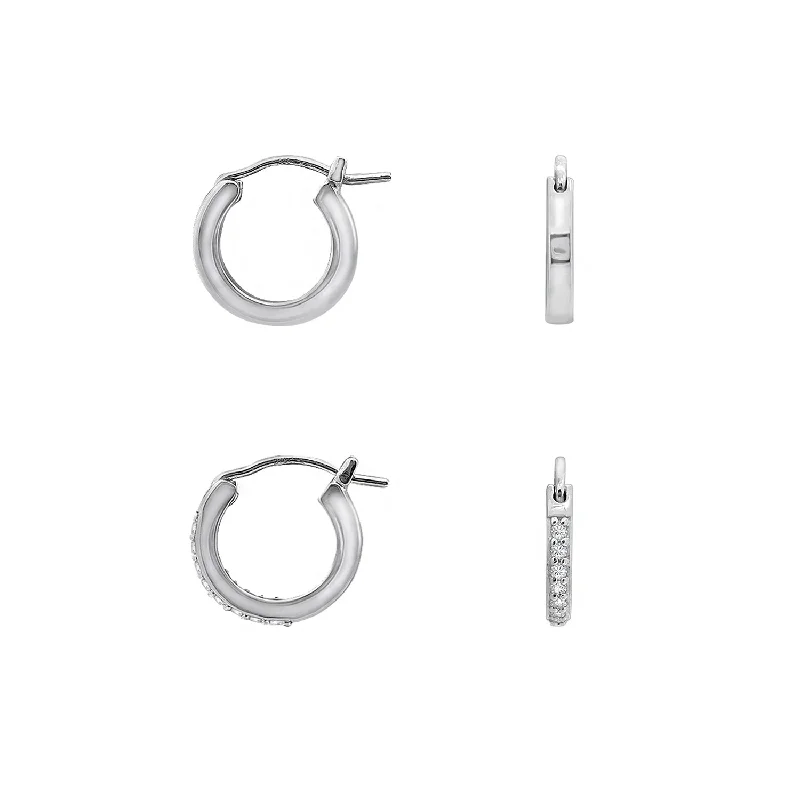 Bold hoop earrings-Hoop Earrings Set