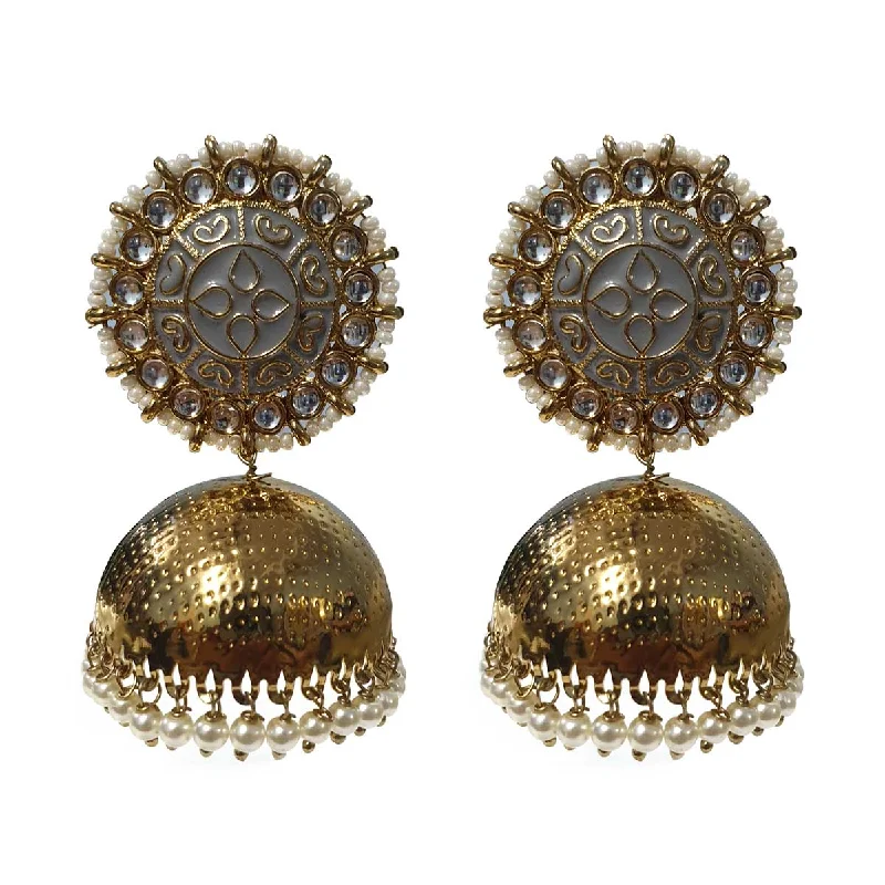 Linear dangle earrings-FESTIVE COLLECTION' HANDMADE KUNDAN EARRINGS SOLD BY PER PAIR PACK' BIG SIZE 55-60 MM