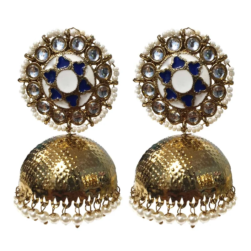 Coin charm earrings-FESTIVE COLLECTION' HANDMADE KUNDAN EARRINGS SOLD BY PER PAIR PACK' BIG SIZE 60-62 MM