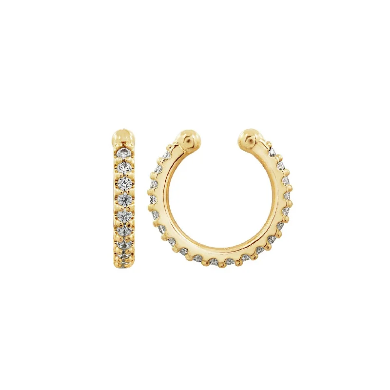 Chandelier gem earrings-Pave Ear Cuffs