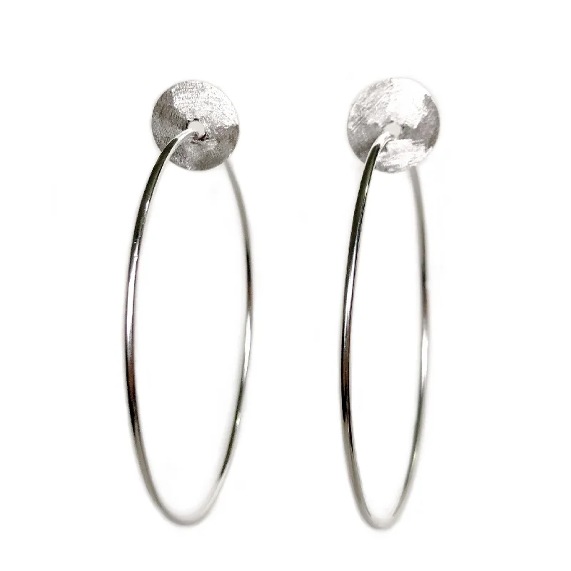 Threader style earrings-XL Glam hoop Earrings