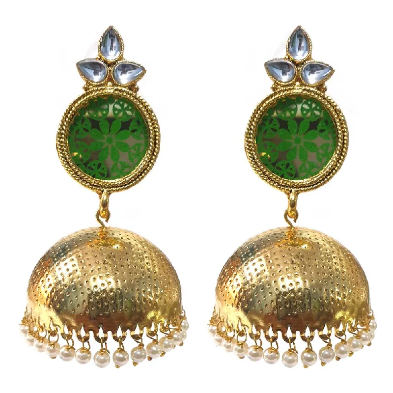 Asymmetrical earrings-FESTIVE COLLECTION' HANDMADE KUNDAN EARRINGS SOLD BY PER PAIR PACK' BIG SIZE 60-65 MM