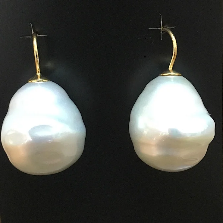 Sculpted drop earrings-SPANISH BAROQUE PEARL EARRING