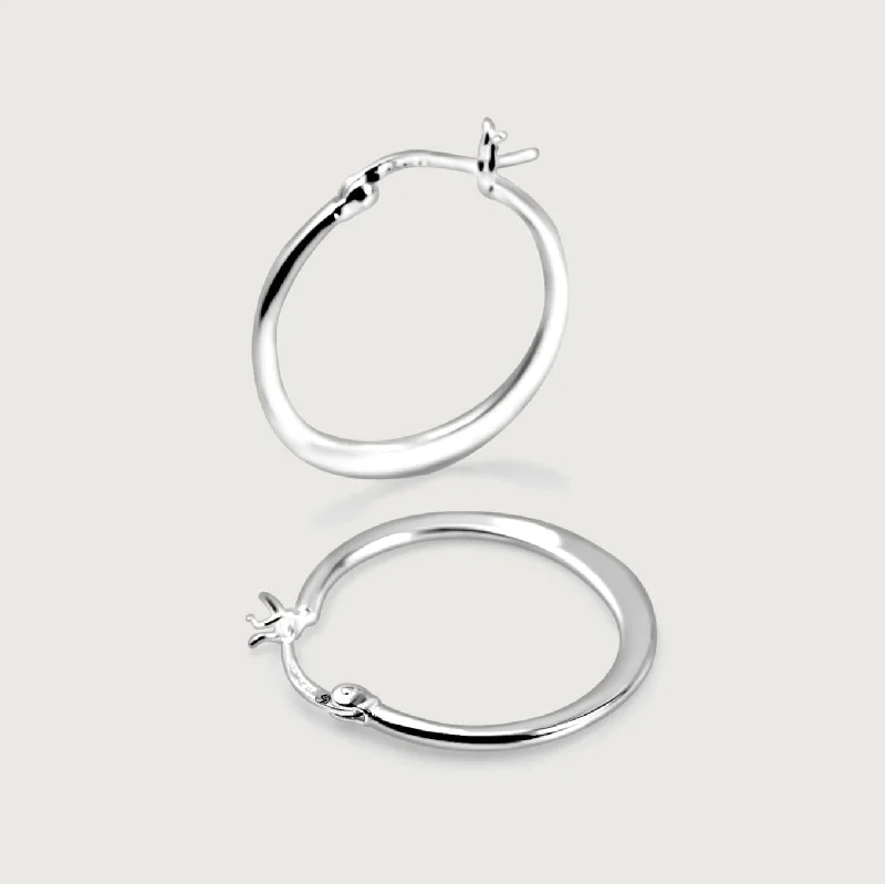 Crescent drop earrings-Molto Creole Hoop Earrings