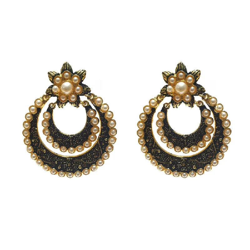 Heart charm earrings-HANDMADE KUNDAN EARRINGS SOLD BY PER PAIR PACK' 40-~50 MM