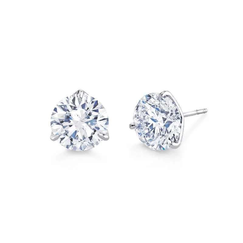 Rainbow gem earrings-10.41 Carat Round Brilliant Diamond Earrings