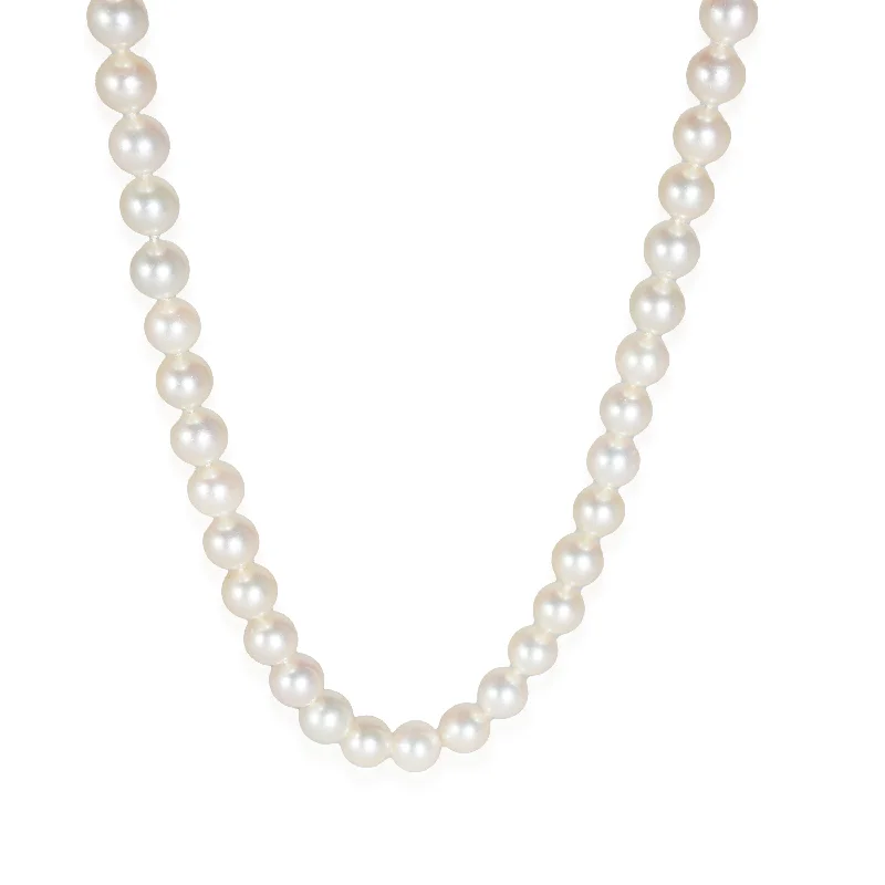 Asymmetrical necklaces-Tiffany & Co. Pearl Necklace in 18k Yellow Gold