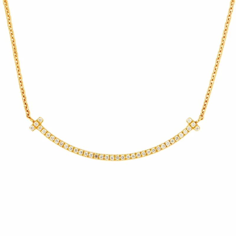 Cluster bead necklaces-Tiffany Smile yellow  (18K) Necklace (Pre-Owned)