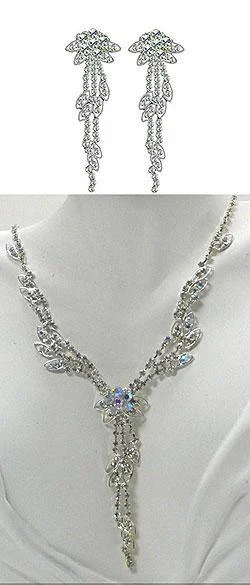 Vintage key necklaces-Necklace & Earrings Set NF85202-3043