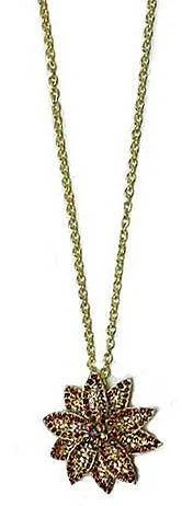 Long chain necklaces-Long Chain Necklace  Gldn Daisy Pendant AD85012-2