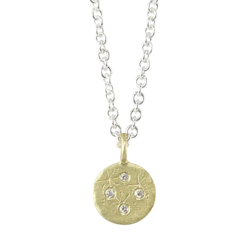 Layered silver necklaces-NEW! Compass Treasure Coin Necklace by Sarah Swell