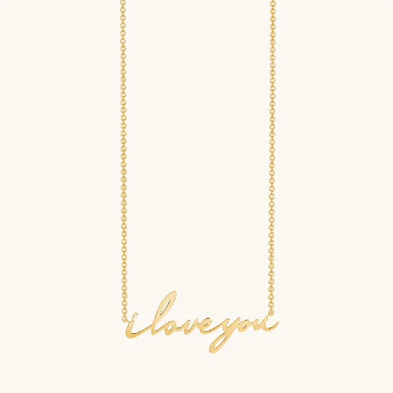 Enamel coated necklaces-The 'I Love You' Necklace