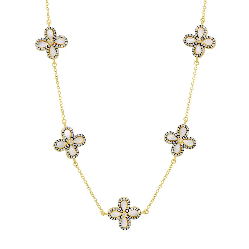 Art deco necklaces-Blossoming Brilliance Short Necklace