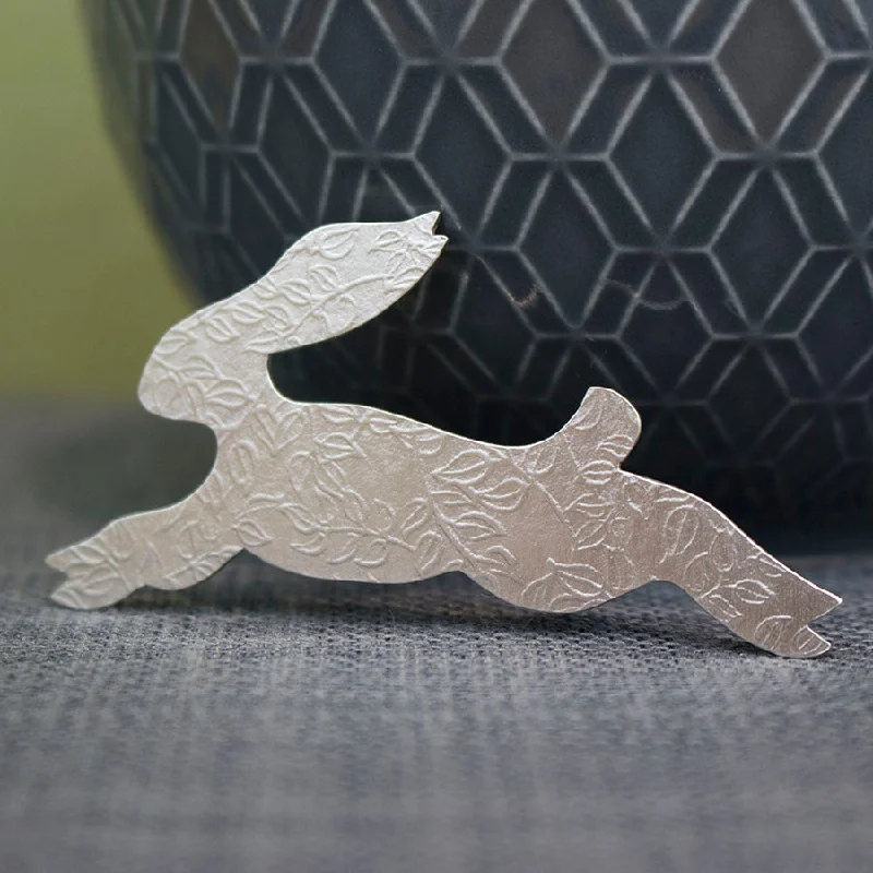 Mixed metal brooches-Hare Brooch