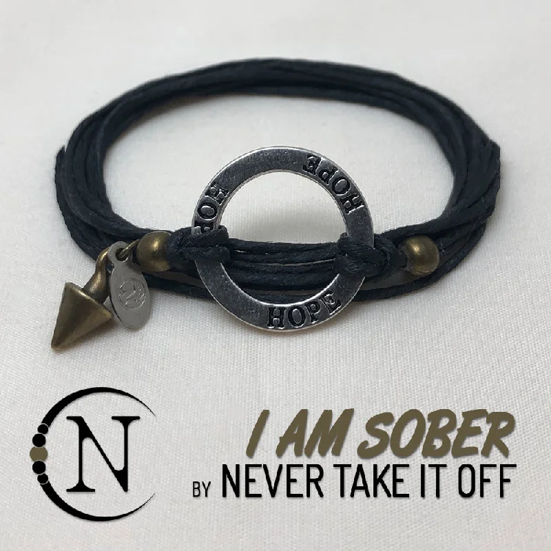 Celestial bead necklaces-I Am Sober Necklace By Never Take It Off