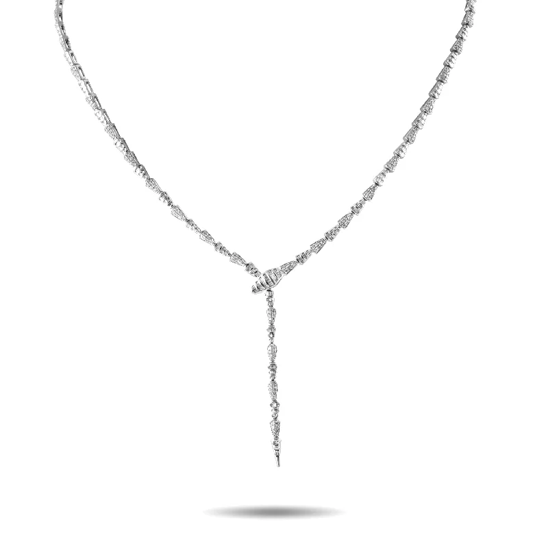 Glass bead necklaces-LB Exclusive 14K White Gold 2.01ct Diamond Necklace NK01915-W