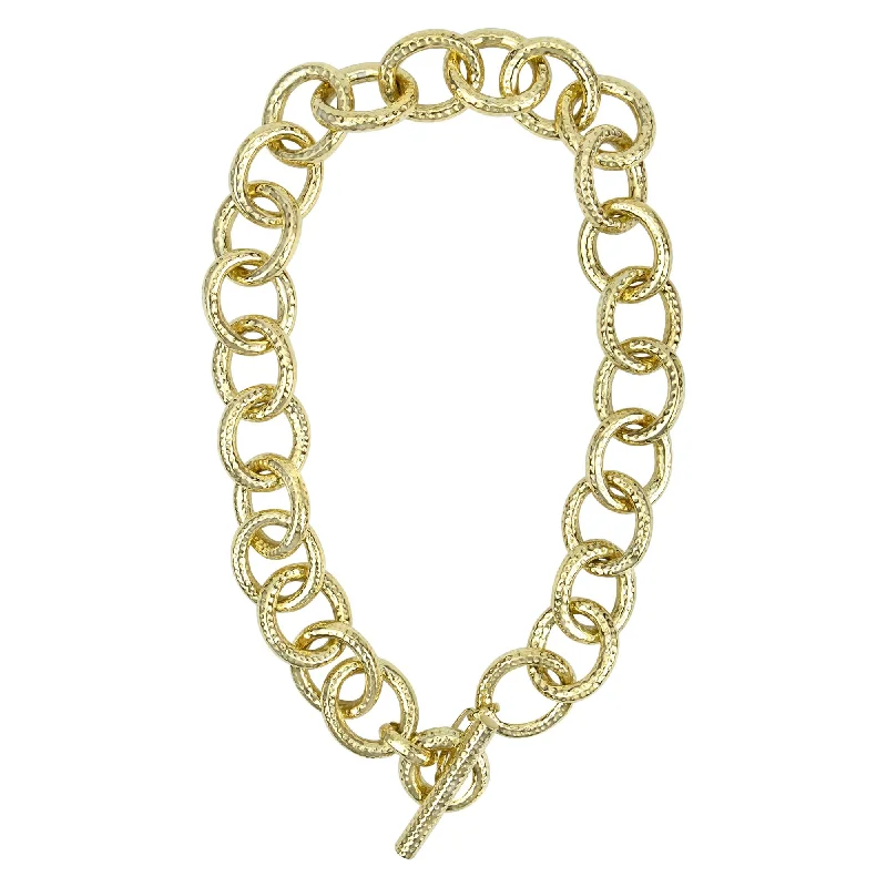 Sleek chain necklaces-Toggle Necklace - Gold (2332C)