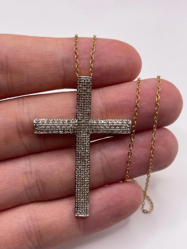 Antique silver necklaces-9ct gold diamond cross necklace