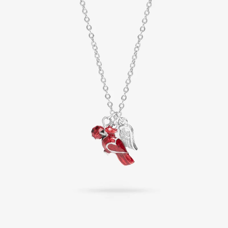 Starry night necklaces-Red Cardinal Memorial Necklace