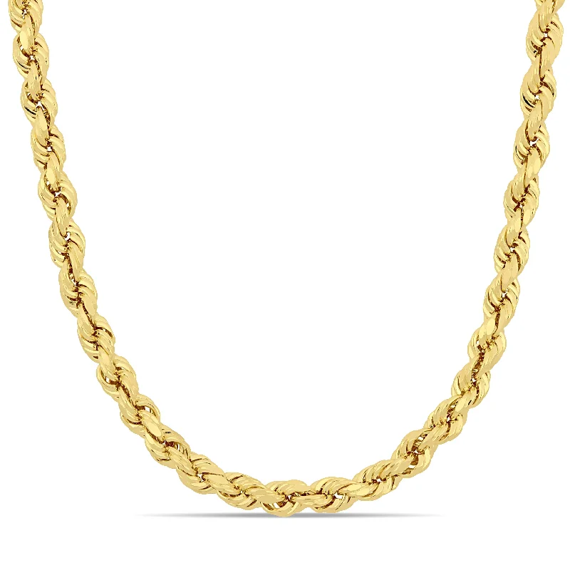 Locket style necklaces-Mimi & Max 24 Inch Rope Chain Necklace in 14k Yellow Gold (5mm)