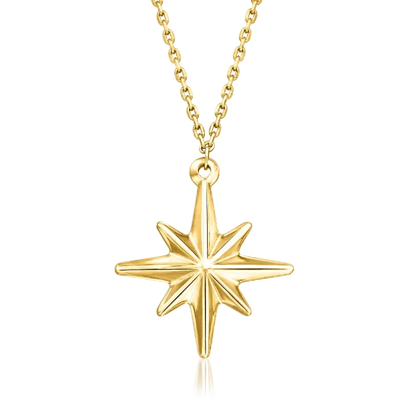 Luxe diamond necklaces-Canaria 10kt Yellow Gold North Star Necklace