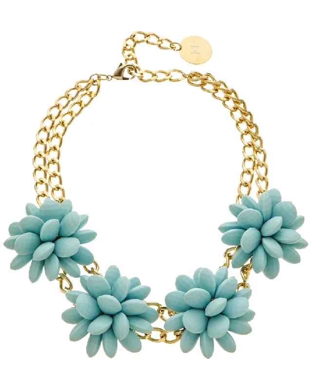 Lace detail necklaces-Carolina Herrera Resin Flower Necklace