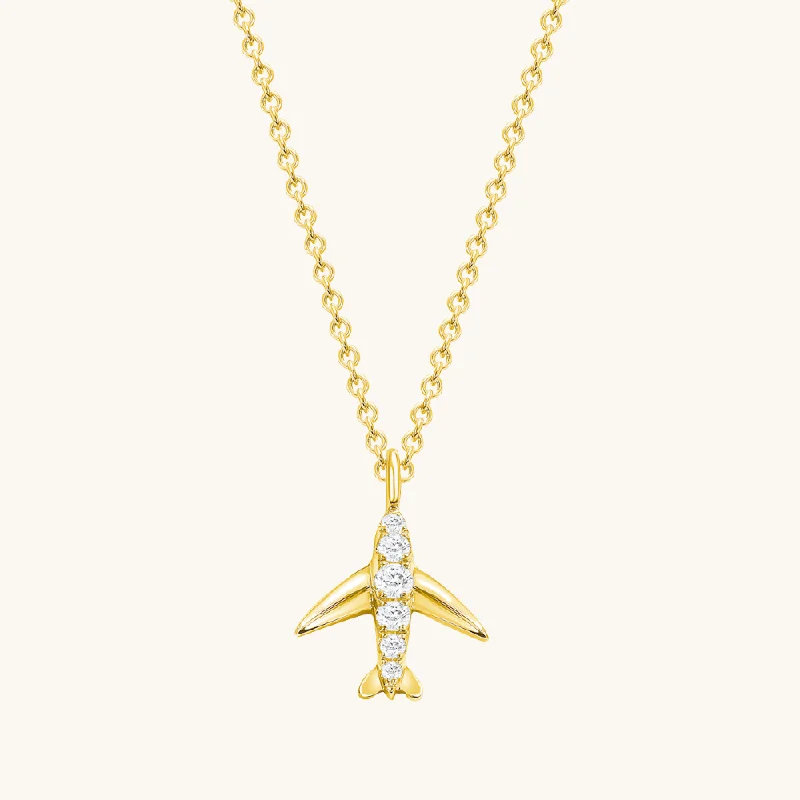 Dainty gem necklaces-Come Fly with Me Diamond Necklace