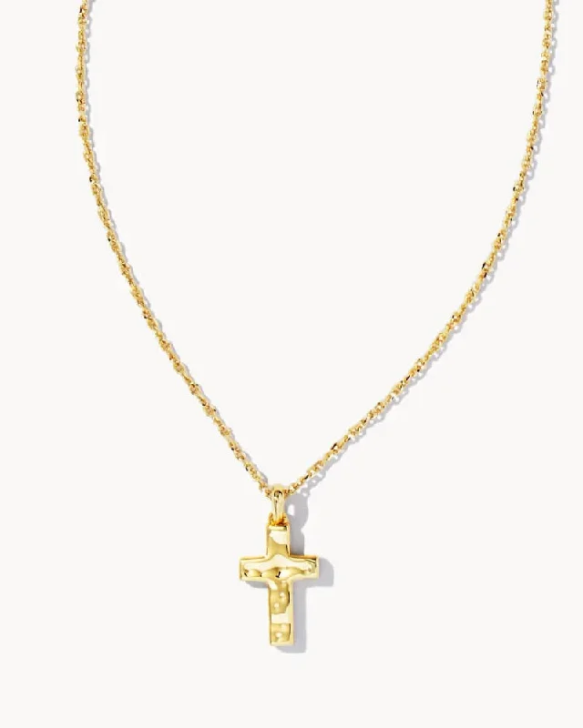 Filigree pendant necklaces-Kendra Scott - Cross Pendant Necklace - Gold