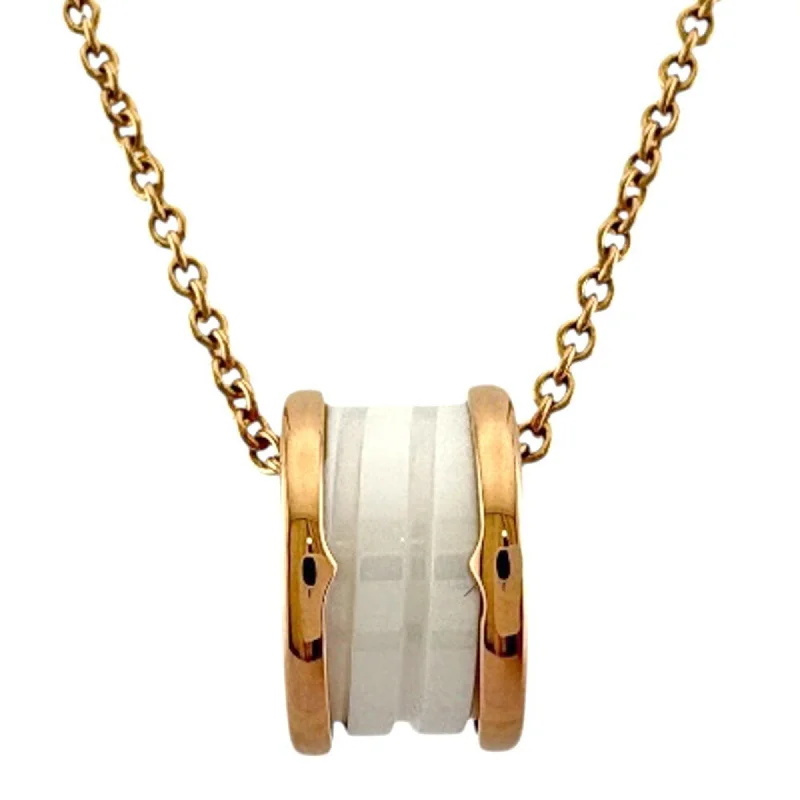 Vintage key necklaces-Bvlgari gold pink gold Ceramic pink gold (18K) Necklace (Pre-Owned)