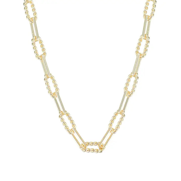 Citrine gem necklaces-Natalie Wood - Necklace - She's Spicy - Mini Chain Link - Gold