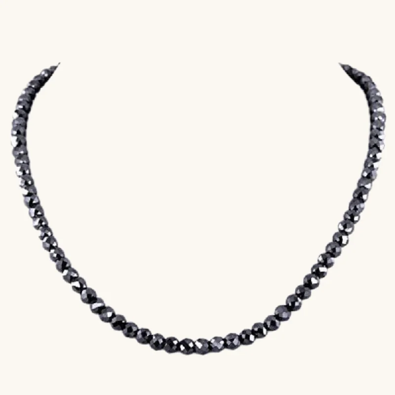 Locket style necklaces-Black Diamond Men's Necklace