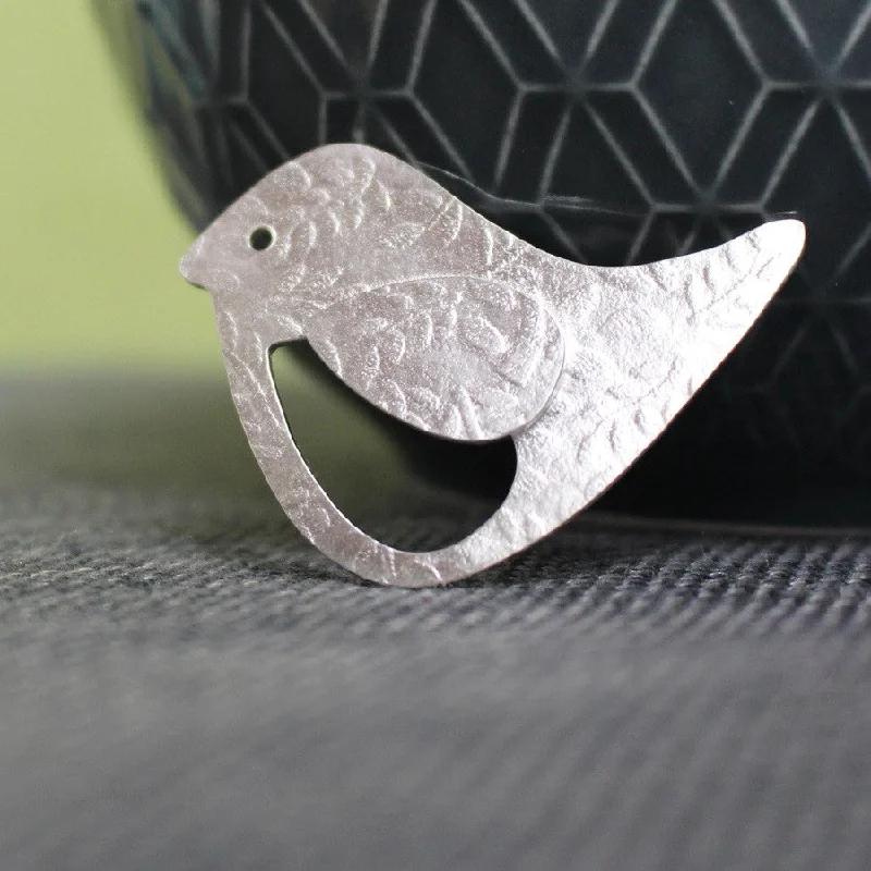 Oval charm brooches-Bird Brooch