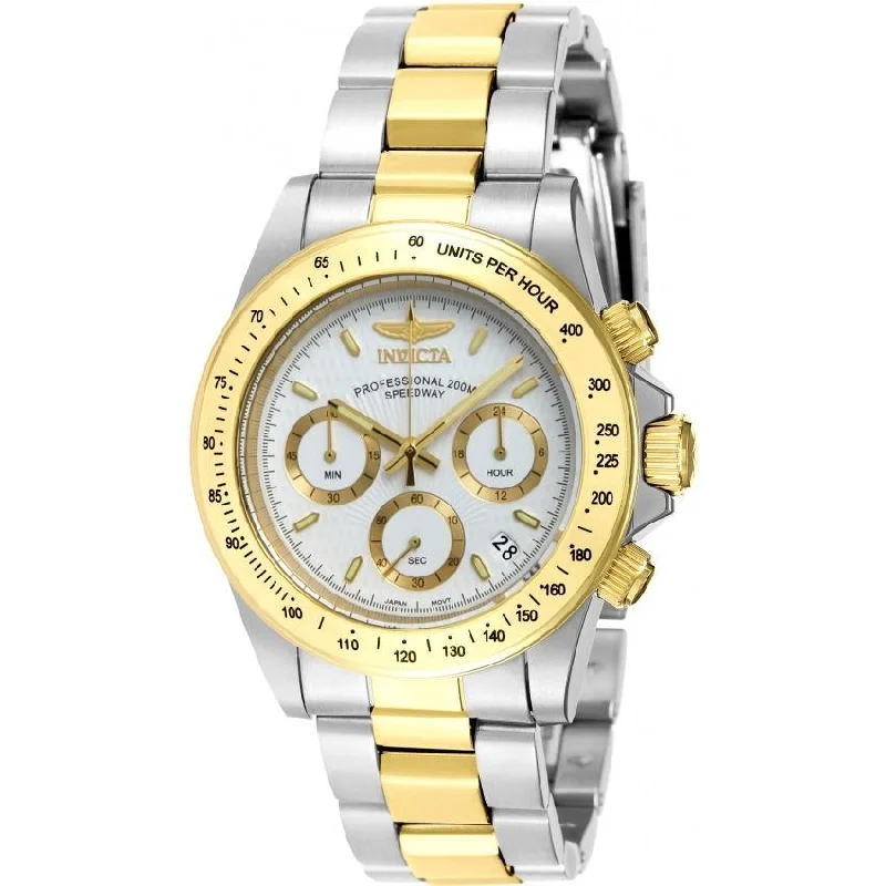 Dual-tone watches-Invicta Men's 7029 Signature Chronograph Gold-Tone and Silver Stainless Steel Watch