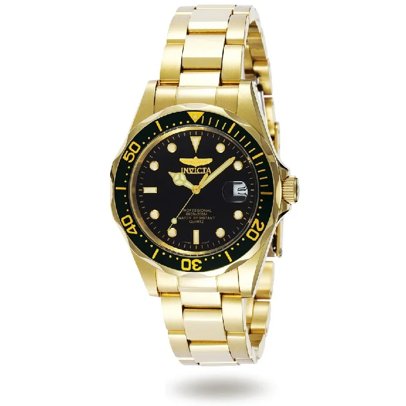 Diamond bezel watches-Invicta Men's 8936 Pro Diver Gold-Tone Stainless Steel Watch