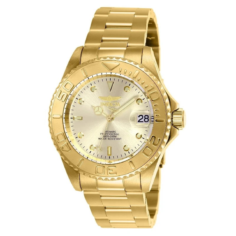 Modern analog watches-Invicta Men's 9010OB Pro Diver Automatic Gold-Tone Stainless Steel Watch