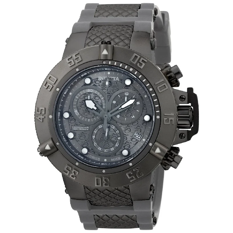 Waterproof sport watches-Invicta Men's 90116 Subaqua Noma III Grey and Silver Inserts Polyurethane and Stainless Steel Watch