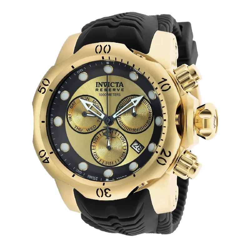 Eco-friendly watches-Invicta Men's 90147 Black Silicone Watch