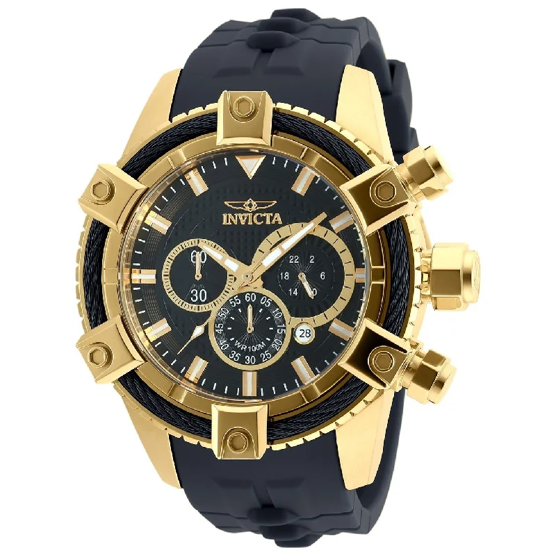 Adjustable strap watches-Invicta Men's 90270 Bolt Black Polyurethane Watch