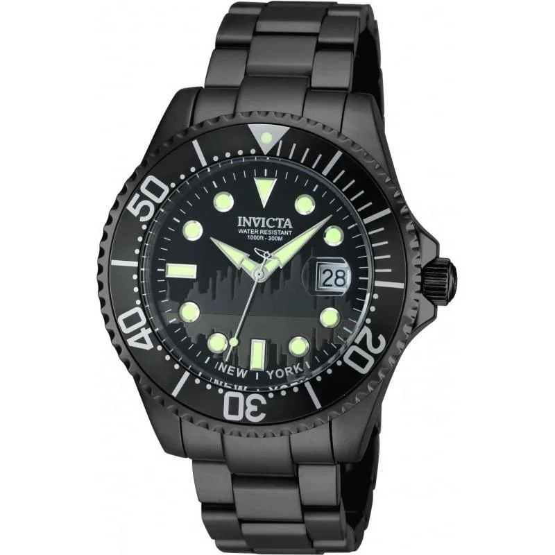 Matte black watches-Invicta Men's 90287 Pro Diver Black Stainless Steel Watch