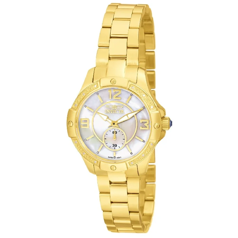 Rectangular face watches-Invicta Women's 0264 Gold-Tone Stainless Steel Watch