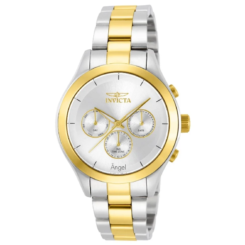 Petite quartz watches-Invicta Women's 13725 Angel Gold-Tone and Silver Stainless Steel Watch