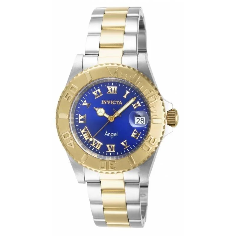 Gem encrusted watches-Invicta Women's 14363 Angel Gold-Tone and Silver Stainless Steel Watch