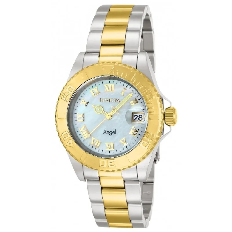 Classic slim watches-Invicta Women's 14364 Angel Gold-Tone and Silver Stainless Steel Watch