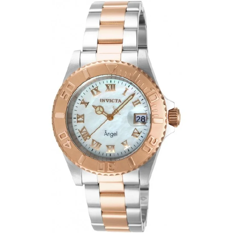 Chic analog watches-Invicta Women's 14367 Angel Rose-Tone and Silver Stainless Steel Watch