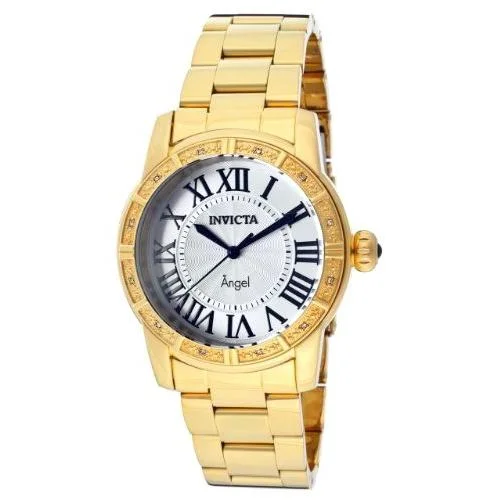 Elegant square watches-Invicta Women's 14374 Angel Gold-Tone Stainless Steel Watch